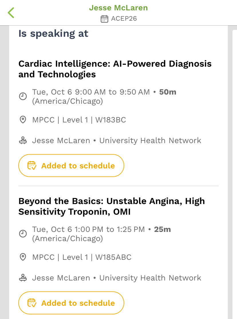 ECGcases's tweet photo. Excited for #ACEP26 this week, and the opportunity to speak on #ECG interpretation, #AI tools like @PMcardioApp, and the paradigm shift from  #STEMI to #OcclusionMI. 
@ACEPNation https://t.co/fWdNP6X65y