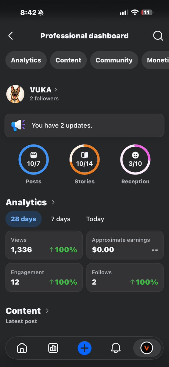 vladrooman's tweet photo. DAY 5/60.

The funniest part of this experiment is watching people worship followers while the real signal is distribution.

Current snapshot:

TikTok: 240.3K views / 1.2K profile views / 5.2K likes / 548 shares
Instagram: 4,819 views / 3,074 viewers / 98.8% non-followers
Facebook: 1,336 views / 12 engagement / 2 follows

Translation:

Almost nobody follows me.
The content is still getting pushed.

Most people don’t have a follower problem.
They have a content nobody wants distributed problem.

Still testing the course.
Still posting the numbers.
Still no fake guru bullshit.