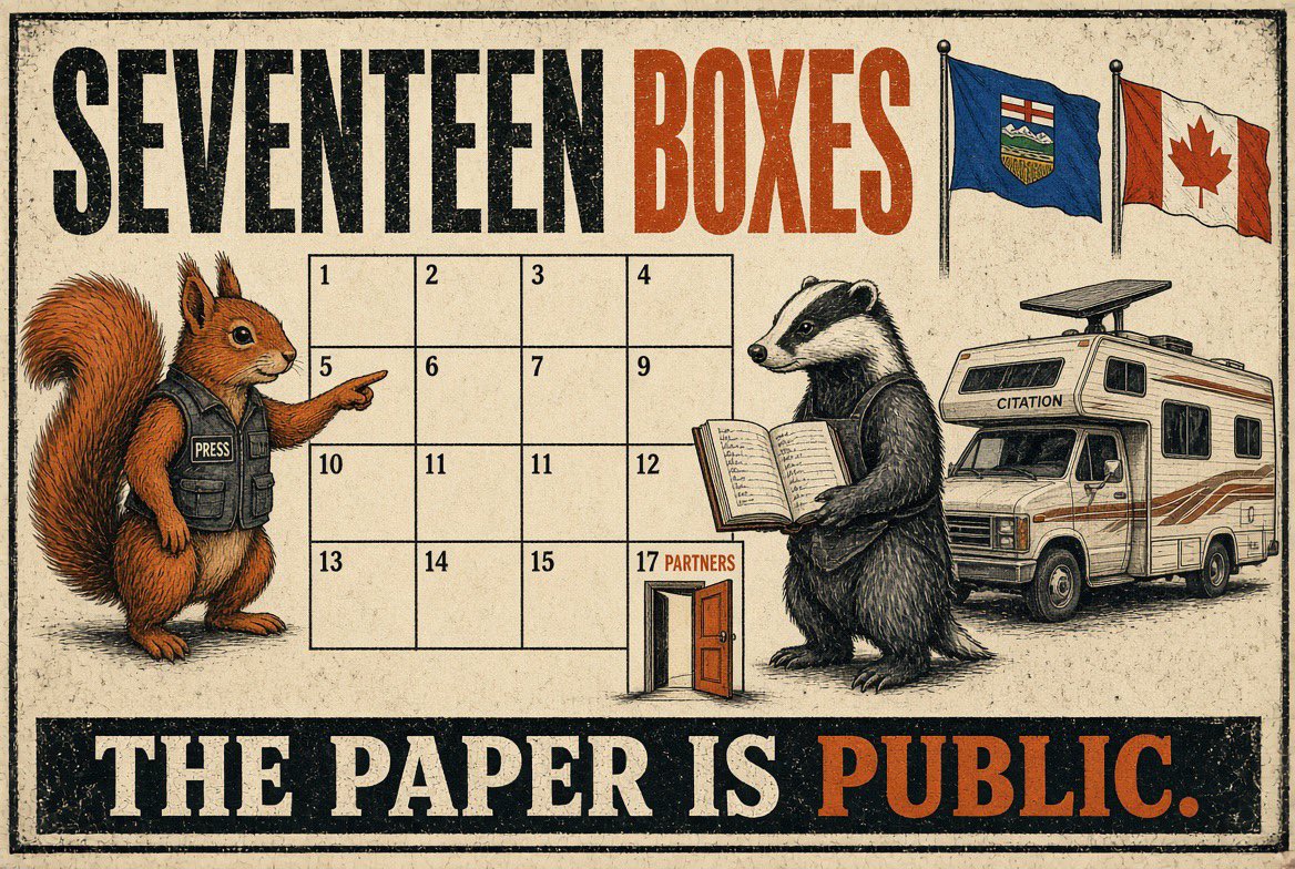 SquirrellyNews's tweet photo. SQUIRRELLY NEWS: Seventeen Boxes, One Door 🐿️🔥🇨🇦
We the People are the media now.
Agenda 21 was the 1992 to-do list. The 17 Sustainable Development Goals are the 2015 rewrite, deadline 2030. Not a criminal code. A scorecard. It bites when a government, a city, a bank, or a school copies a box into a rule.
Canada signed. ESDC runs the file. Statistics Canada counts. Voluntary reviews already went to New York in 2018 and 2023. The next one is booked for July 2027. Goal 17 is the affiliate door: partners, companies, NGOs, the colour wheel on a lapel.
The WEF is not the UN. Davos uses the same hymn. ESG is how the hymn reaches a loan file. Snakes in the grass are not in New York. They are the local plan that never asked you.
Good news does not need a censor. The paper is public. Read the box. Ask who adopted it.
https://t.co/FyjOhYj5ta
Drop the nuts. Hit repost. Seventeen boxes. One door.
#SquirrellyNews #WeThePeopleAreTheMediaNow
NOUVELLES SQUIRRELLY : Dix-sept cases. Une porte. Le papier est public.
Crew on the grass. Citation behind them. Seventeen boxes. One open door.

A plan is not a law until somebody at home writes it into a budget, a bylaw, or a loan rule. That is the whole story, in small words.
Agenda 21 was a paper from the 1992 Rio Earth Summit. “Agenda” means a to-do list. “21” meant the 21st century. It said countries should manage land, water, forests, and cities for “sustainable development.” It was not a statute. No Mountie can arrest you under Agenda 21. Countries took it home and some cities treated it as homework.
The 17 SDGs are the newer homework. In September 2015 every UN member, including Canada, adopted the 2030 Agenda. Seventeen goals, a 2030 deadline, and a promise to report back. Still not a criminal code. It becomes real when a minister, a mayor, a bank, or a school board copies a goal into a rule you have to live under.
The seventeen, in playground language:
1.  No poor people.
2.  No hungry people.
3.  Healthy people.
4.  School for everyone.
5.  Boys and girls treated the same.
6.  Clean water.
7.  Clean energy.
8.  Jobs and growth.
9.  Roads, factories, internet.
10.  Shrink the gap between rich and poor.
11.  Cities that fit the plan.
12.  Use less stuff.
13.  Climate rules.
14.  Oceans.
15.  Land, forests, animals.
16.  Courts and “peace.”
17.  Partners. This is the door. Governments, companies, and charities do it together.
Who pushes it. The UN wrote it and hosts the show in New York. Canada signed, and Employment and Social Development Canada runs the file. Statistics Canada keeps the scoreboard. Ottawa already filed Voluntary National Reviews in 2018 and 2023, and is lining up a third for July 2027. Cities file their own local reviews. Companies join the UN Global Compact and print the colour wheel on a report. The WEF is not the UN. It is the Davos room that uses the same words: stakeholders, net zero, partnerships. Banks then call it ESG and decide who gets a loan.
The grass is local. A council “aligns” a plan. A lender cites climate risk. A school uses the wheel. Nobody stood in your town and voted on the seventeen goals. They voted for a mayor, or a board, and the paper arrived already written.
A good argument does not need a censor. The document is public. Read it. Ask who adopted it here, who is paid to deliver it, and who pays when the target misses. That is the whole cross-examination.