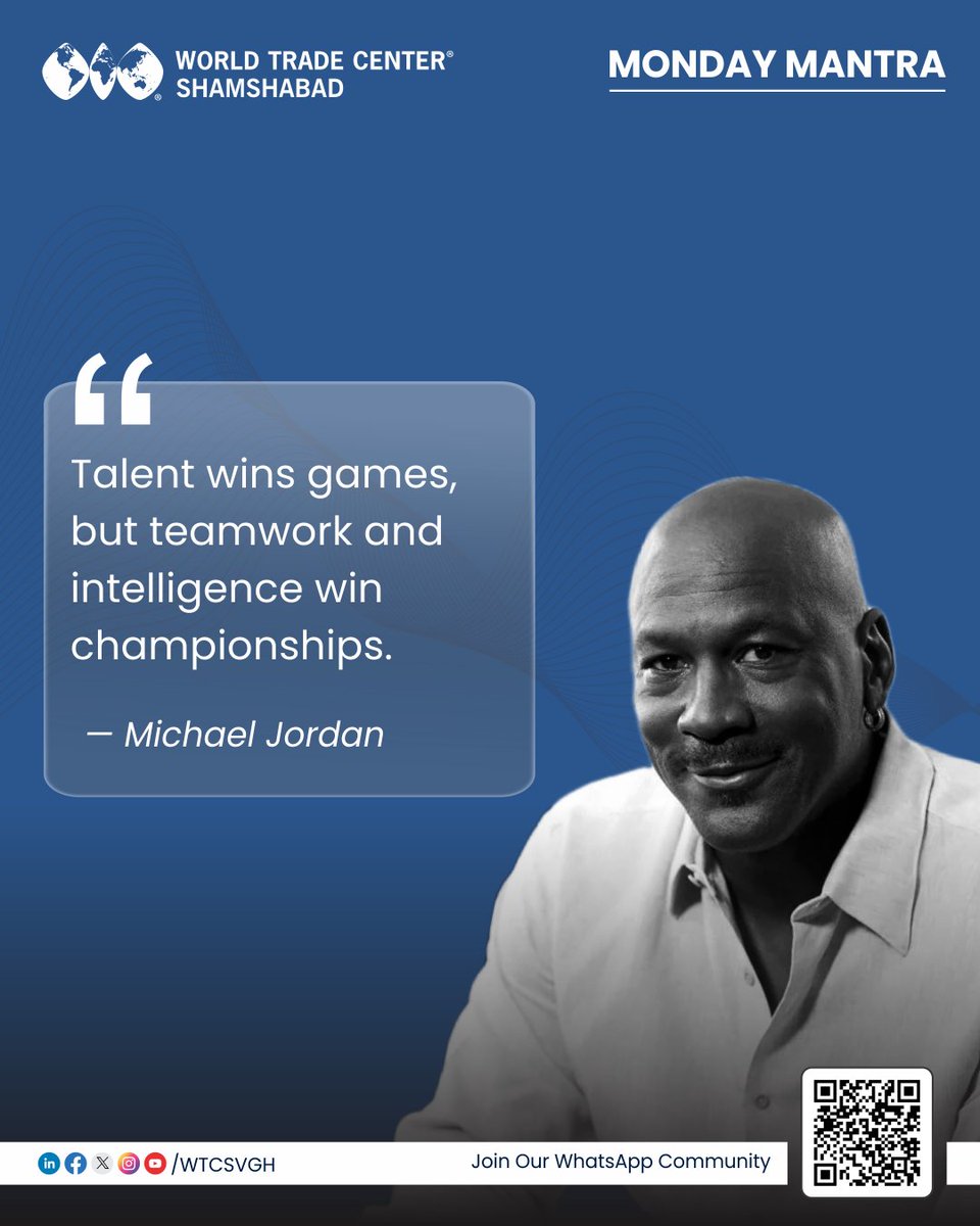 wtcsvgh's tweet photo. Success becomes stronger when people bring their strengths together. Collaboration helps turn individual potential into shared achievement.

#MondayMantra #Teamwork #Collaboration #Leadership #TeamBuilding #Success

Join our WhatsApp community to connect with us: https://t.co/la619wsiKt