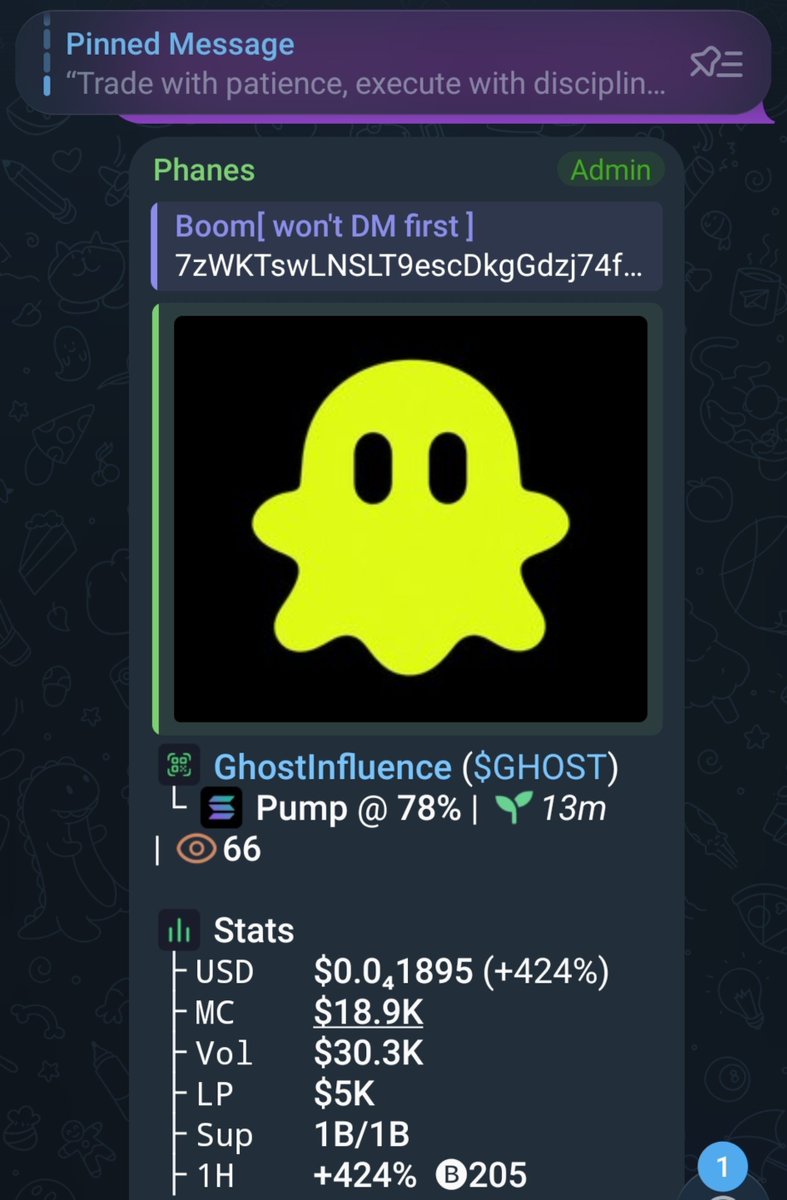 Boom_call1's tweet photo. Watch your entry on $GHOST
Ca;

2si5jD93XWfDcyY3j2dPgz7LCJUNszSHqDhwp9GHe6Ct https://t.co/LWRdopCED8
