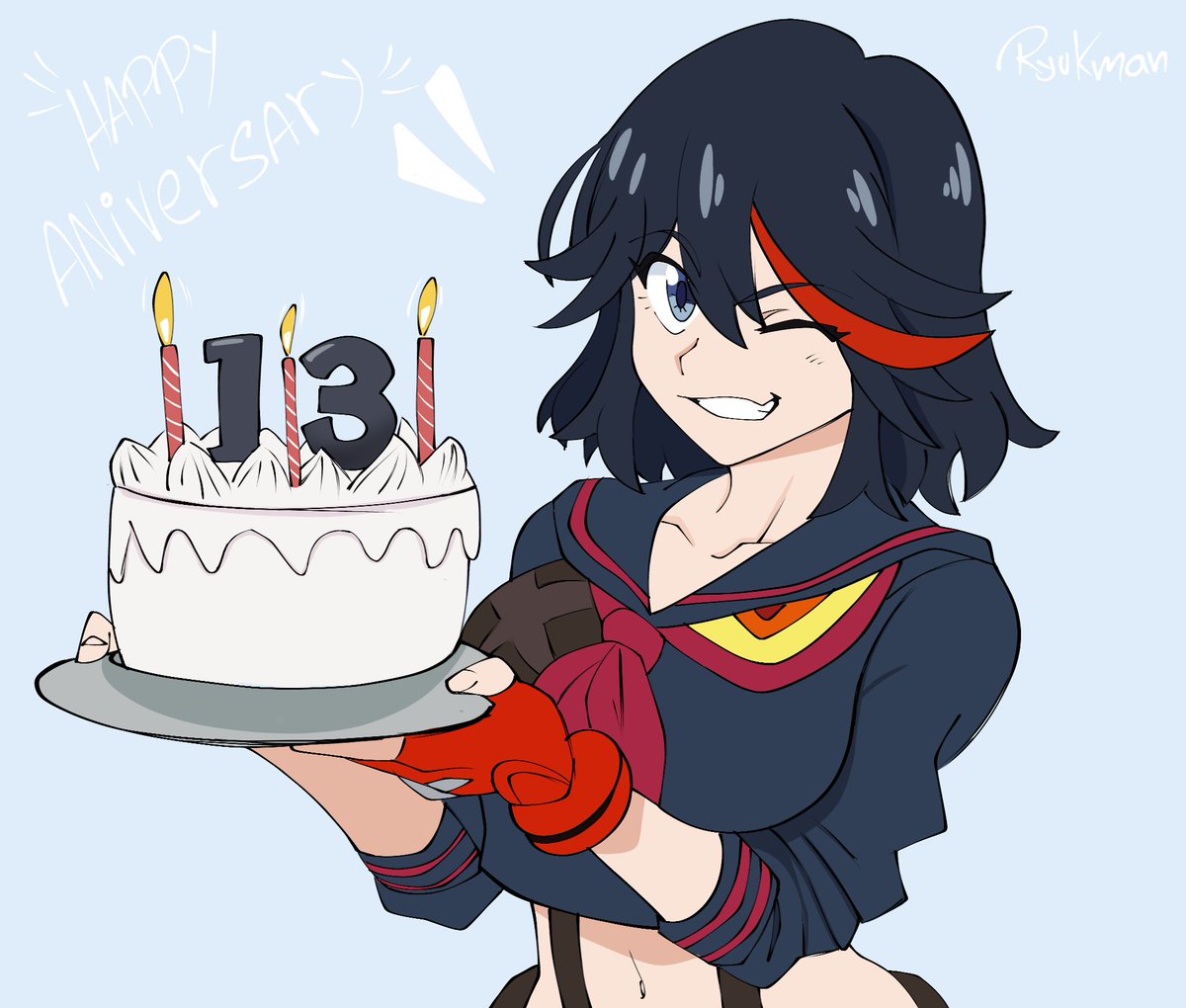 Ryukman_art's tweet photo. Happy 13th anniversary, Kill la Kill!

#キルラキル https://t.co/iT9xhsTKZi
