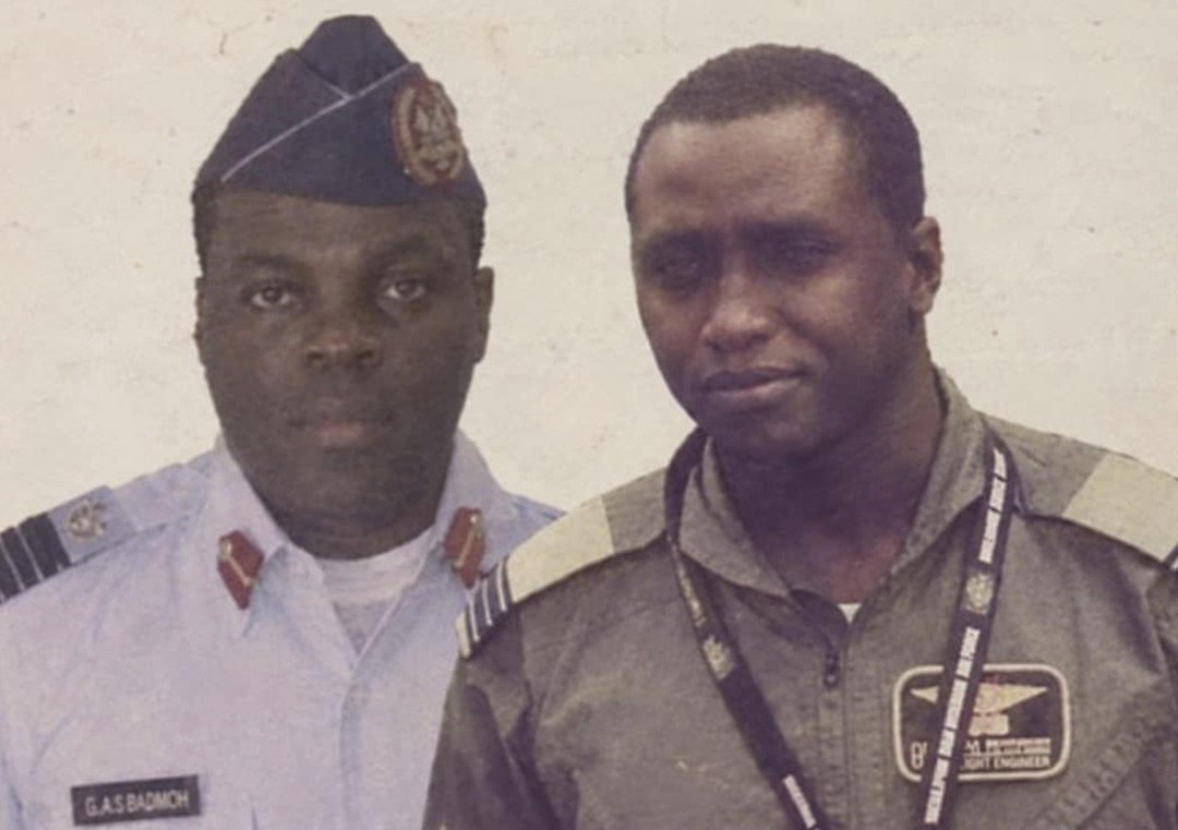 DefenseNigeria's tweet photo. Remembering our Fallen Pilots.

Squadron Leader Bello Mohammed Baba-Ari succumbed to internal injuries after ejecting from an F-7Ni fighter jet following a mid-air collision on September 28, 2018.

An Alpha Jet flown by Group Captain Abdulrasheed Bamidele Braimoh and Wing Commander Chimda Hedima went down near Kauri, in Konduga Local Government Area of Borno State, on September 12, 2014, while conducting a combat mission against Boko Haram terrorists.

Wing Commander Hedima was captured by the insurgents and later killed.

The fate of Group Captain Braimoh remains unresolved. His remains were never recovered, and he was subsequently declared Killed in Action in accordance with Armed Forces of Nigeria regulations.

These outstanding warriors had a few things in common: love of country, passion for flying, and knowing they were fighting for a cause greater than themselves.