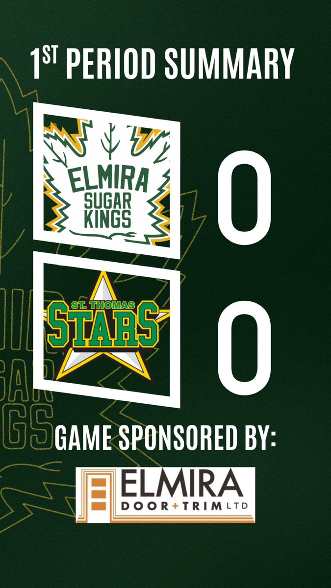 SugarKings's tweet photo. Score after the 1st: 
ELM: 0
STT: 0

#elmirasugarkings #gohl #proudtobeaking https://t.co/fdH9RnNK09