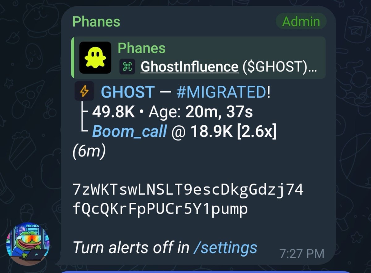 Boom_call1's tweet photo. 2x call on $GHOST
Ca;

2si5jD93XWfDcyY3j2dPgz7LCJUNszSHqDhwp9GHe6Ct https://t.co/F7vBMKksp0