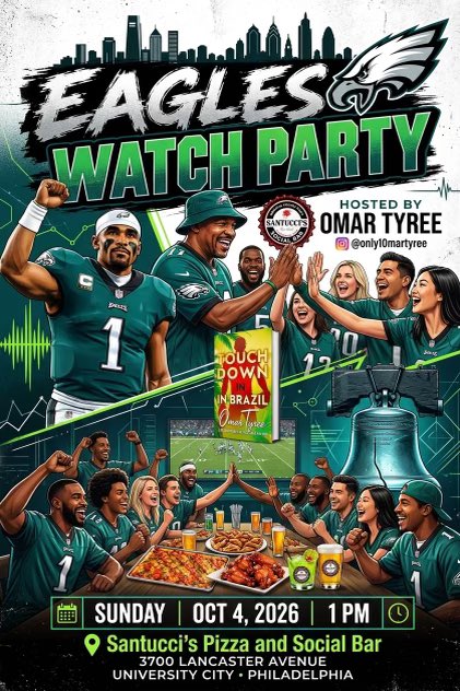 omartyree's tweet photo. DOWN @SANTUCCISUNIVERSITY CITY / 3700 Lancaster Ave / #WESTPHILLY #EAGLES 13 #RAMS 10 / CAN THE EAGLES #BOUNCEBACK FOR A #BIGGAME / COME ON OUT & #CHEER US ON #SANTUCCIS ~ π€ π―π₯ππποΈBUY ~ #TOUCHDOWNINBRAZIL by #OMARTYREE @ https://t.co/DflgLMokpu
/ #FOLLOW the #FLOW #Instagram https://t.co/6B2vlOLH5H
