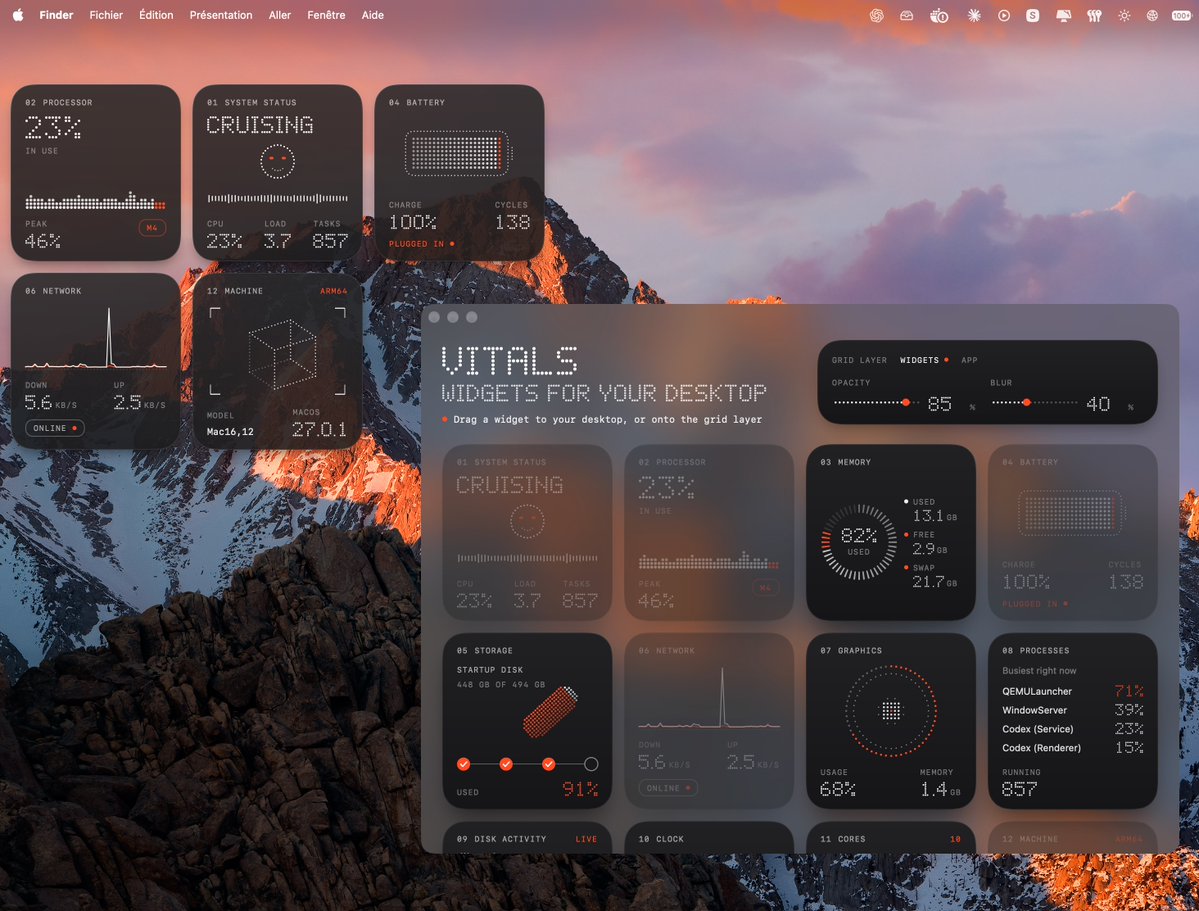 RBentcha's tweet photo. Just build this mac app that show some system metrics  with @localhost_5173 go ui library.

it's really small and fast. Just waiting my claude to reset to try more fun idea.

Build with @claudeai https://t.co/KXAeJIg1YG
