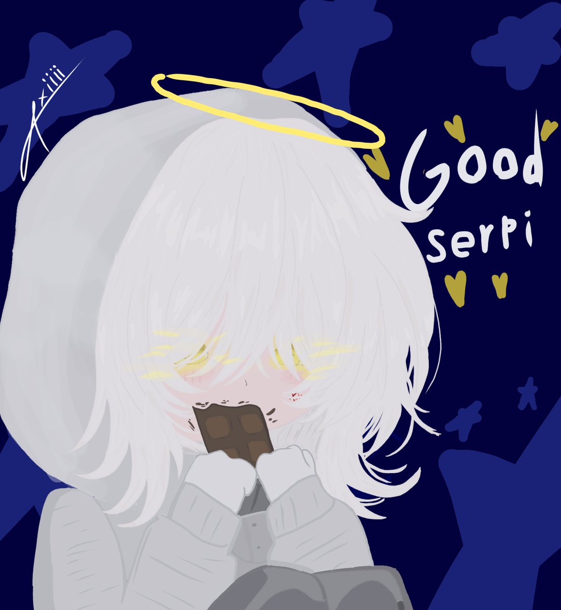 Axiiiii17's tweet photo. dibujo de serpias modo bueno/feliz 😌✨ 
#serpiasfanart https://t.co/IqvxeVUjV8