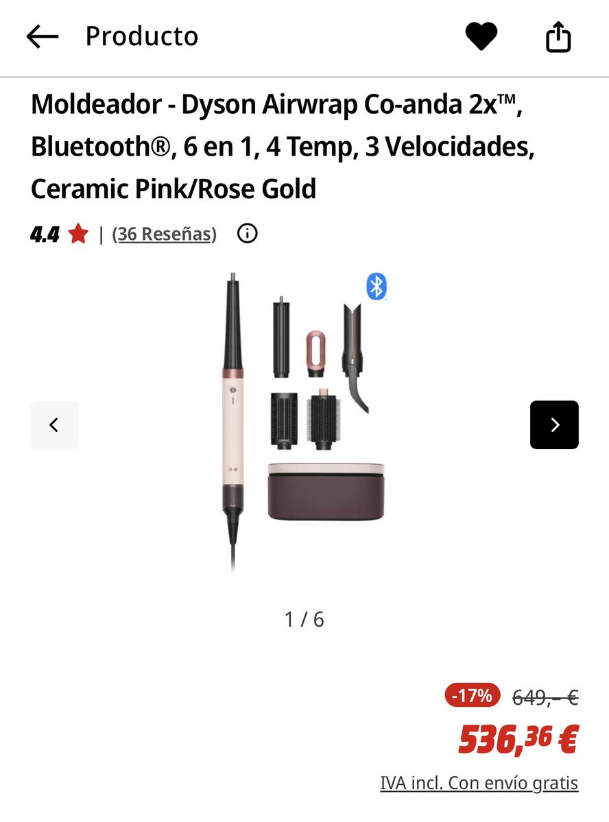monet15flowers's tweet photo. Lo que hace @MediaMarkt_es no es muy normal. Tienen ofertas por el día sin IVA. Rebajan la Dyson y cuando le doy a pagar me salta un error de la APP. El error es que la han marcado como agotada y al momento le han subido el precio. La tenía en la cesta y la había comprado!! 😡 + https://t.co/f55jrKE2Hc