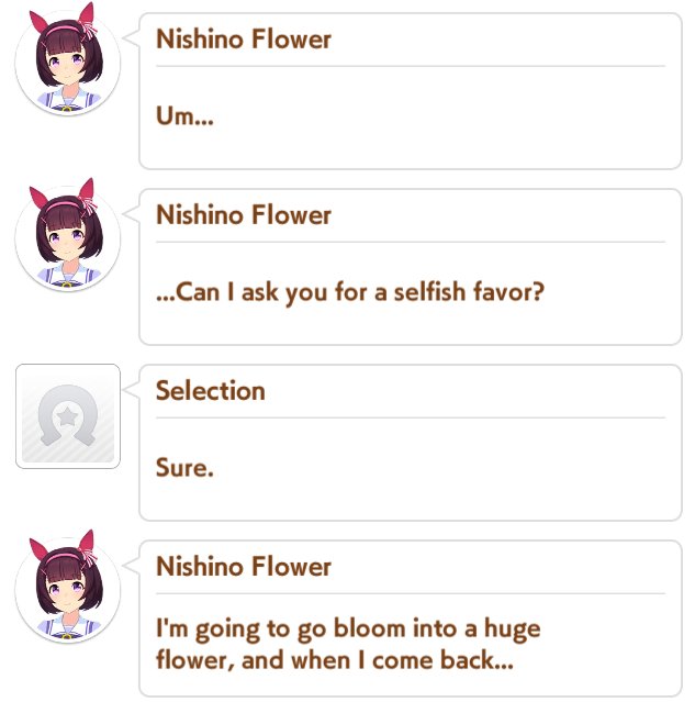 eme_is_milky's tweet photo. Did you guys know that one of Bride Flower's pink skills is named this? "In sickness and health" is a phrase used in vows right before the bride and groom officially unite in marriage

Also Nishino Flower's story is about her wanting to bloom into a beautiful lady for you https://t.co/b7SqhDuYUY