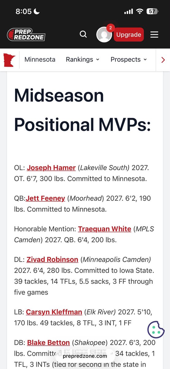 DOLOMN's tweet photo. 🚨 CAMDEN GOT DAWGS‼️🐺🔥

Big recognition for our guy @BigZivad ! @PrepRedzone names him Defensive Line MVP & Pass-Rusher of the Midseason in Minnesota! 😤💪🏾

39 Tackles | 14 TFLs | 5.5 Sacks | 3 FF

The Iowa State commit is making some serious noise! Proud of this young man! Keep working, we ain’t done yet! 💯

CHANGE THE NARRATIVE! 🔴⚫️🐺