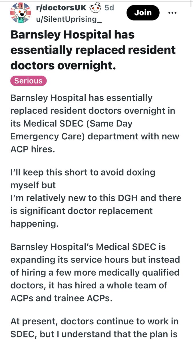 MedRegoncall1's tweet photo. 🔴 Imagine a clueless physio or OT ACP is in charge of your care when you need urgent MEDICAL HELP.

⭕️This is the future of the NHS.

⭕️Seeing a doctor will be a luxury in light of the proliferation of quacks. https://t.co/t7NGgFIgAT