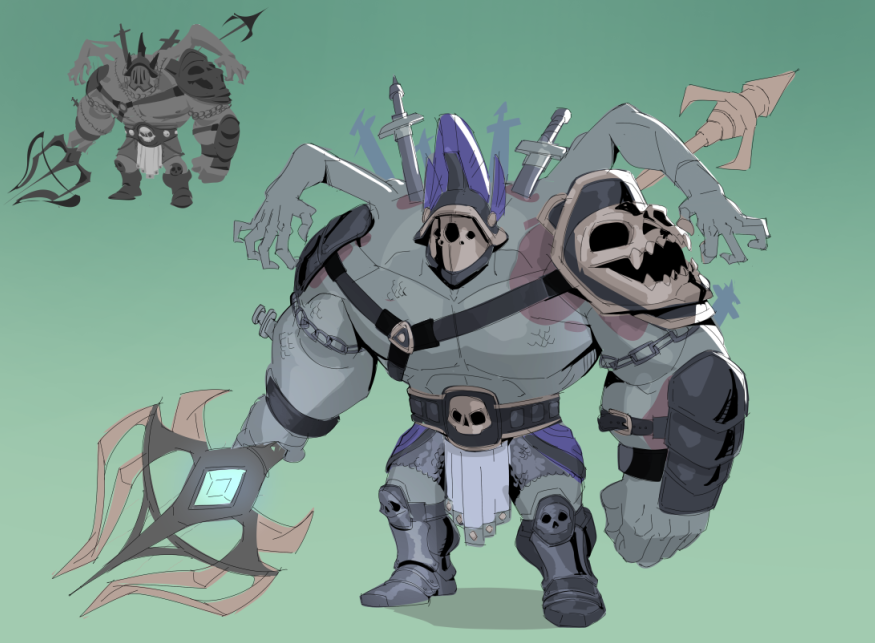 FudgeTheDev's tweet photo. The Drowned Gladiator - PB Concept Art