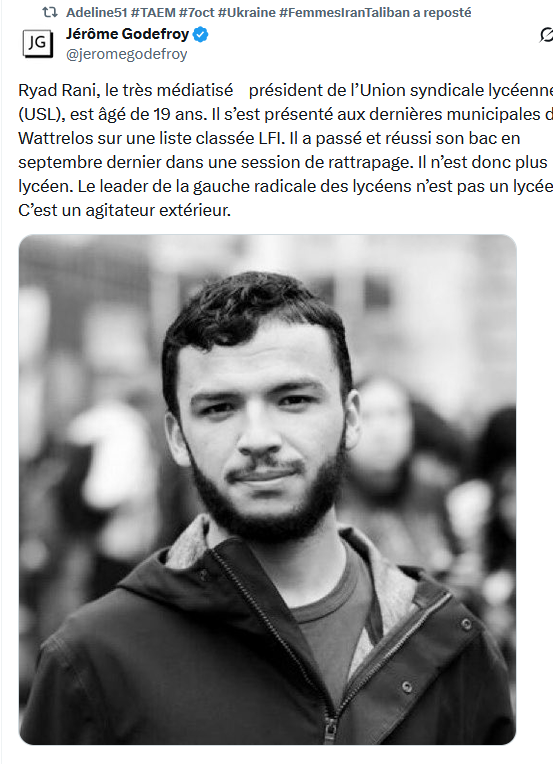 ampelos11's tweet photo. @legone692222 @Beatrice_Rosen lui n'est plus étudiant non plus.
ça parait moins vous déranger... https://t.co/Nkt0zlGOBD