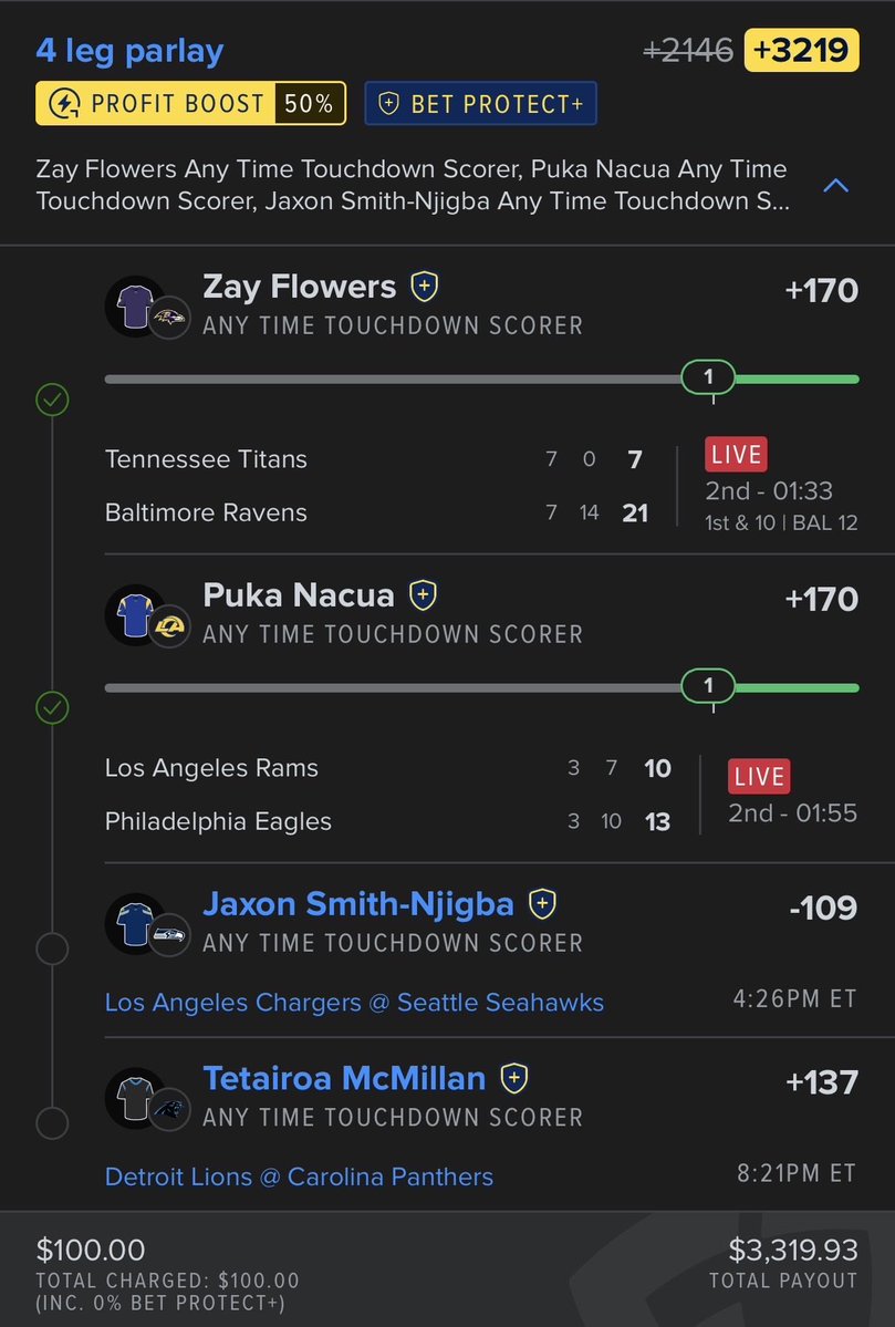 Rothmans_poohh's tweet photo. Retweet and join  if u think this cashing 🔁

Need Daily winning Picks? Link In My Bio

✅ Zay Flowers
✅ Puka Nacua
     Jaxon Smith-Njigba
     Tetairoa McMillan

#NBA #bet #bets #fanduel #DraftKings #NBAPicks #NBAX #Parlay #NBAPlays #MLB #PrizePicks #GamblingX #NFL @Playbook https://t.co/ZTs32i5aQ0