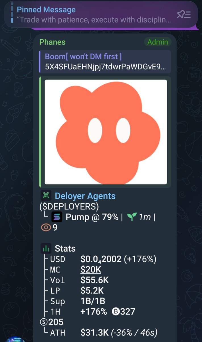 Boom_call1's tweet photo. Watch your entry on $DEPLOYERS
Ca;

5X4SFUaEHNjpj7tdwrPaWDGvE9DrXdhF96sLwu12SVnj https://t.co/Twajo2QTRP