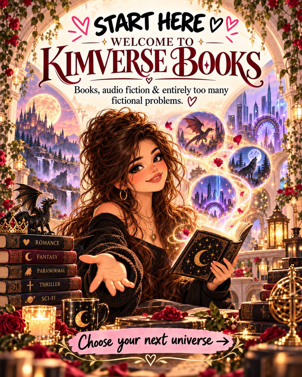 kimversebooks's tweet photo. Welcome to Kimverse Books ♡
Romance • fantasy • paranormal • thrillers • sci-fi • poetry

📚 Poetry on Amazon
🎧 Original fiction on Pocket FM
🔗 https://t.co/c3q5EPixqR 

↓ Current stories, links &amp; updates in the replies.
Choose your next universe. ✨ https://t.co/fhHVAcqnbB