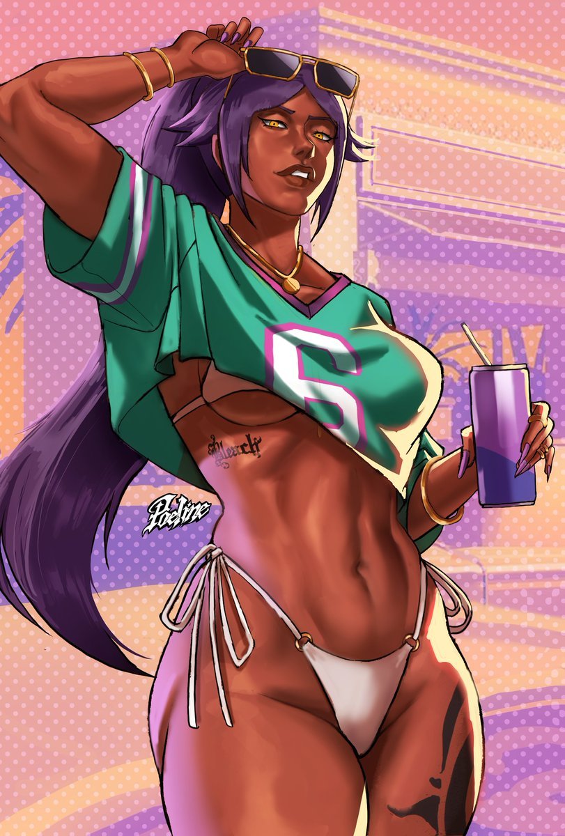 RealPoeline's tweet photo. Yoruichi fanart repost 
#BLEACHㅤㅤㅤ https://t.co/3vMoEhcHVl