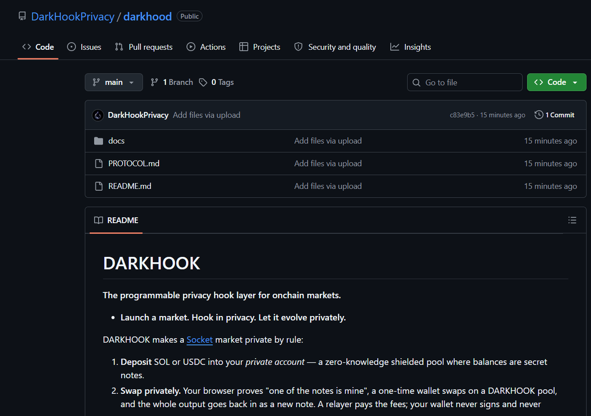 DarkHookPrivacy's tweet photo. Our GitHub is now live.

We’ve just uploaded our first repository. Check it out and explore the code:

https://t.co/lCEYqJ4w0A https://t.co/nODD50I3KF