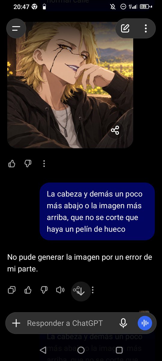 JeffGran2's tweet photo. Hoy el chatgpt no va bien por ser fin de semana o es otro problema? https://t.co/T5psFpuHu4