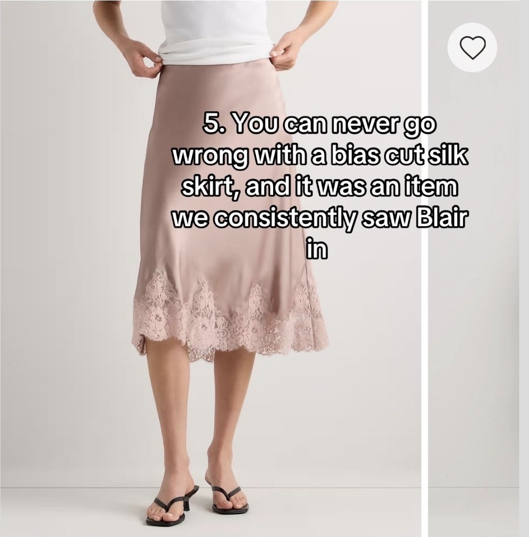 Raeflora1's tweet photo. saw this post on ig and I'm so sorry op blair didn't really wear silk skirts but she DID wear jeans multiple times https://t.co/ZRfdSaXpCz
