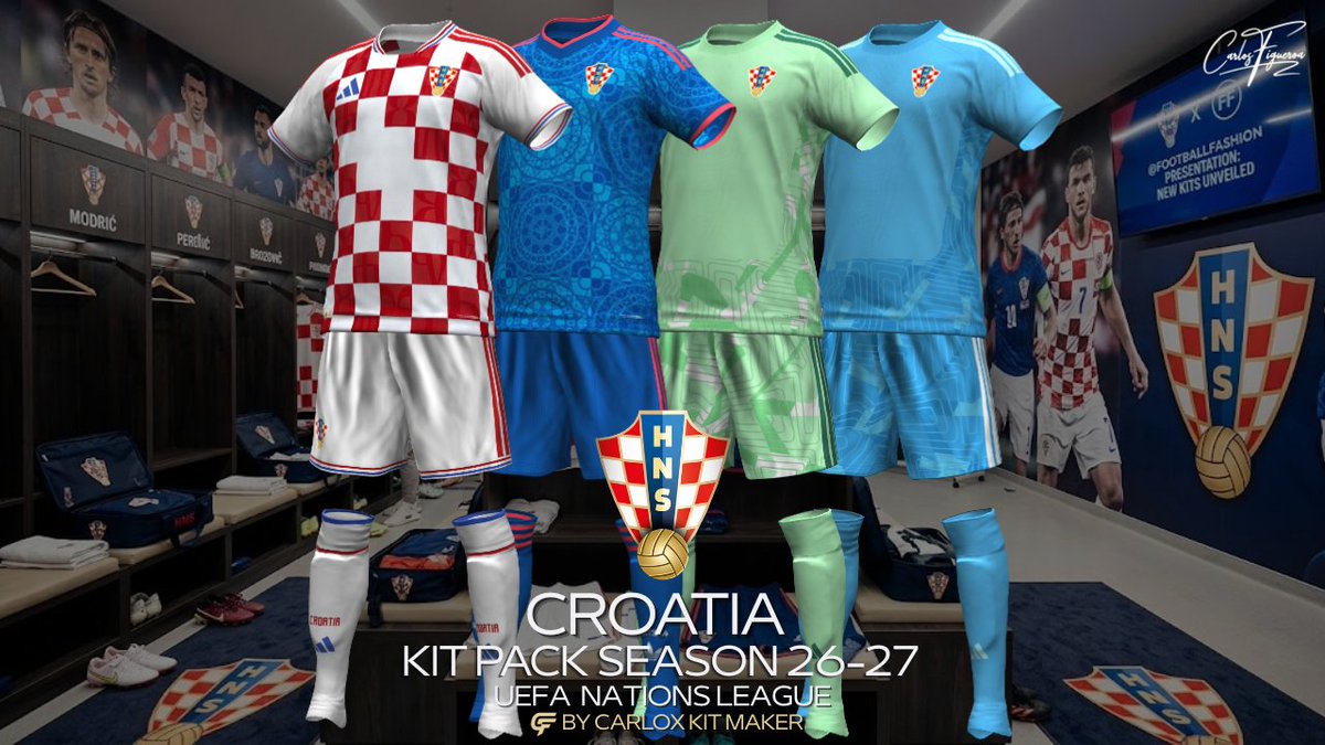 Carloxkitmaker's tweet photo. Croatia National Team 🇭🇷
The Ultimate Kit Pack | UEFA Nations League
✅DESCARGA✅
https://t.co/uJ0leAB76E
#PES2021 #Croatia #Hrvatska #NationsLeague #PESMods #PESKits #CarloxKitMaker https://t.co/W9IxwOCgpR