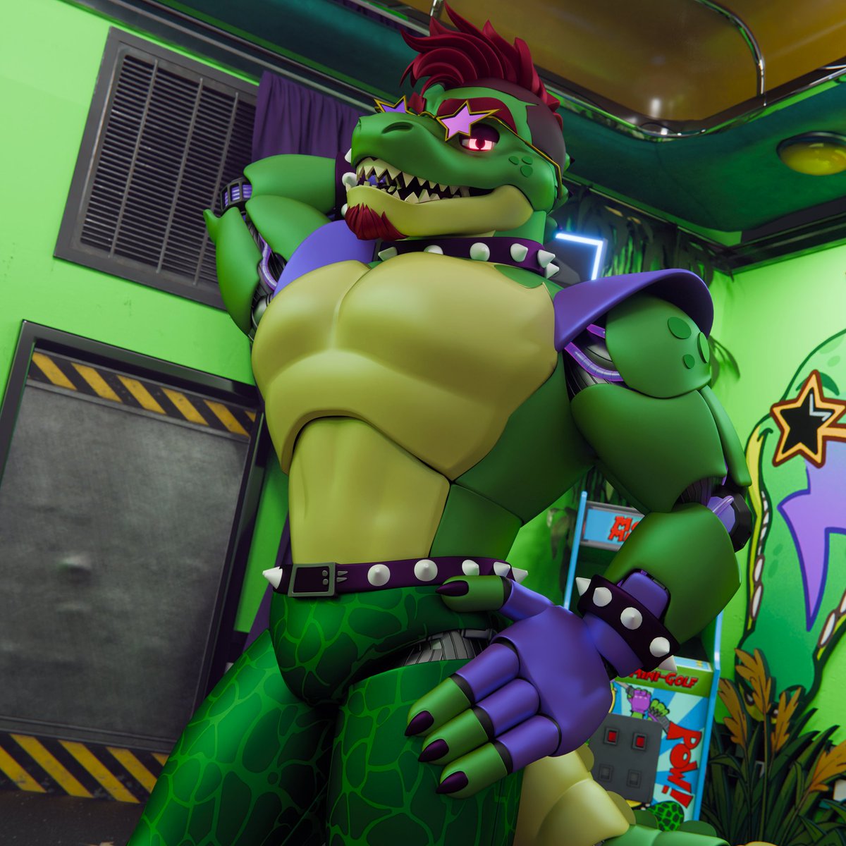Maulclaw_SFW's tweet photo. Monty! 🐊

#b3d #furry #animatronic #fnaf #sb #fnafsb #monty #montgomerygator https://t.co/mfU3NSMbKr
