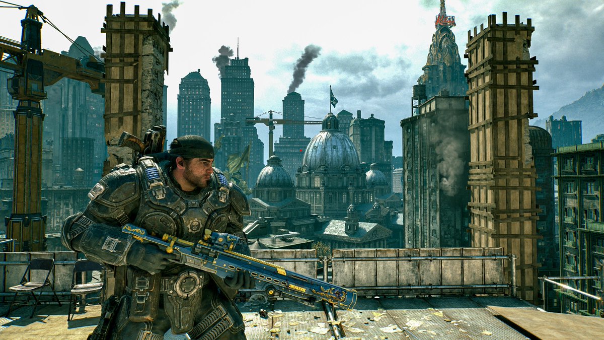 Rotmm's tweet photo. This is some game! I've loved @GearsofWar since day 1 and I am still early into this campaign, but I think it has the strongest opening act of any of the Gears games. 

Genuinely horrific! 

I'm a few hours in and mixing between SeriesX and PC and it runs beautifully. https://t.co/iNfX3T8ZSd