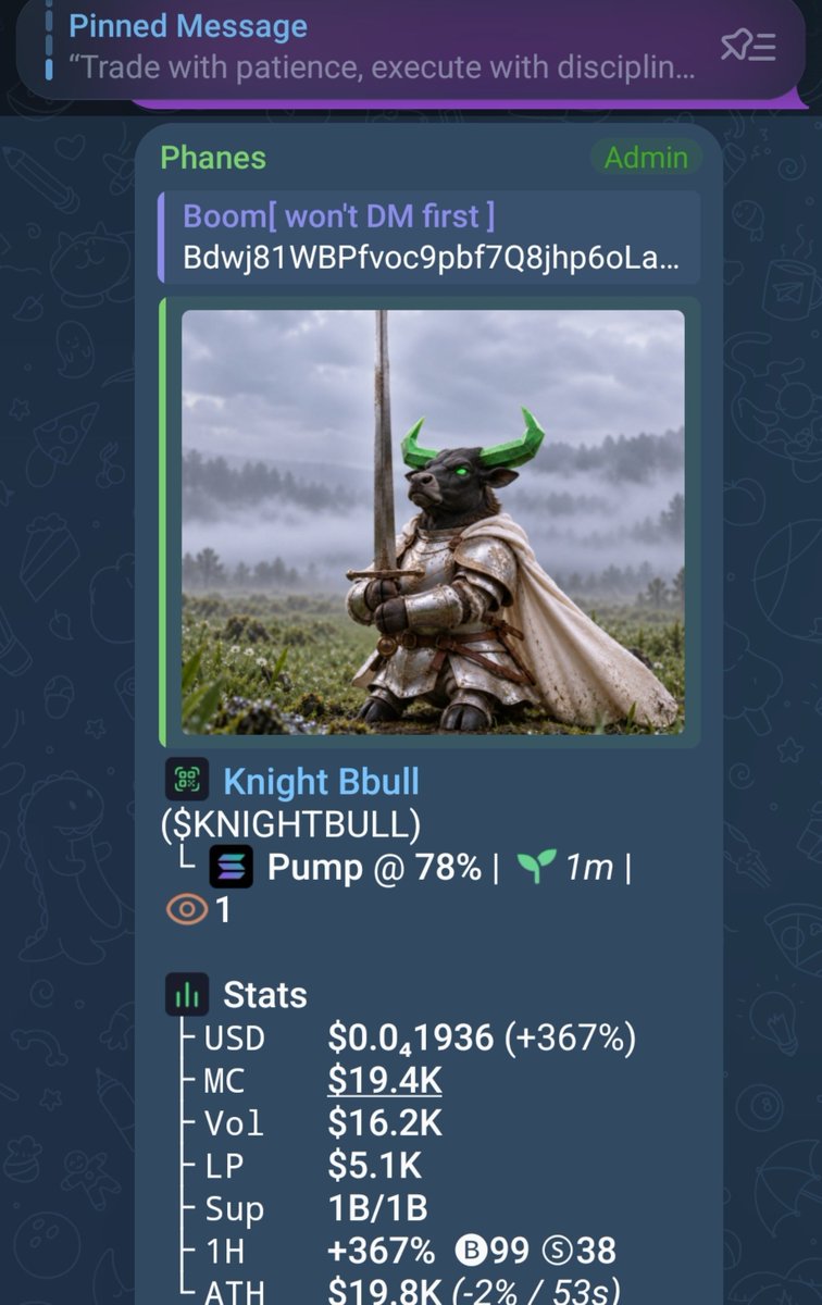 Boom_call1's tweet photo. Watch your entry on $KNIGHTBULL
Ca;

Bdwj81WBPfvoc9pbf7Q8jhp6oLaYKzwLto9SVCevpump https://t.co/mhFfXSv8Sj