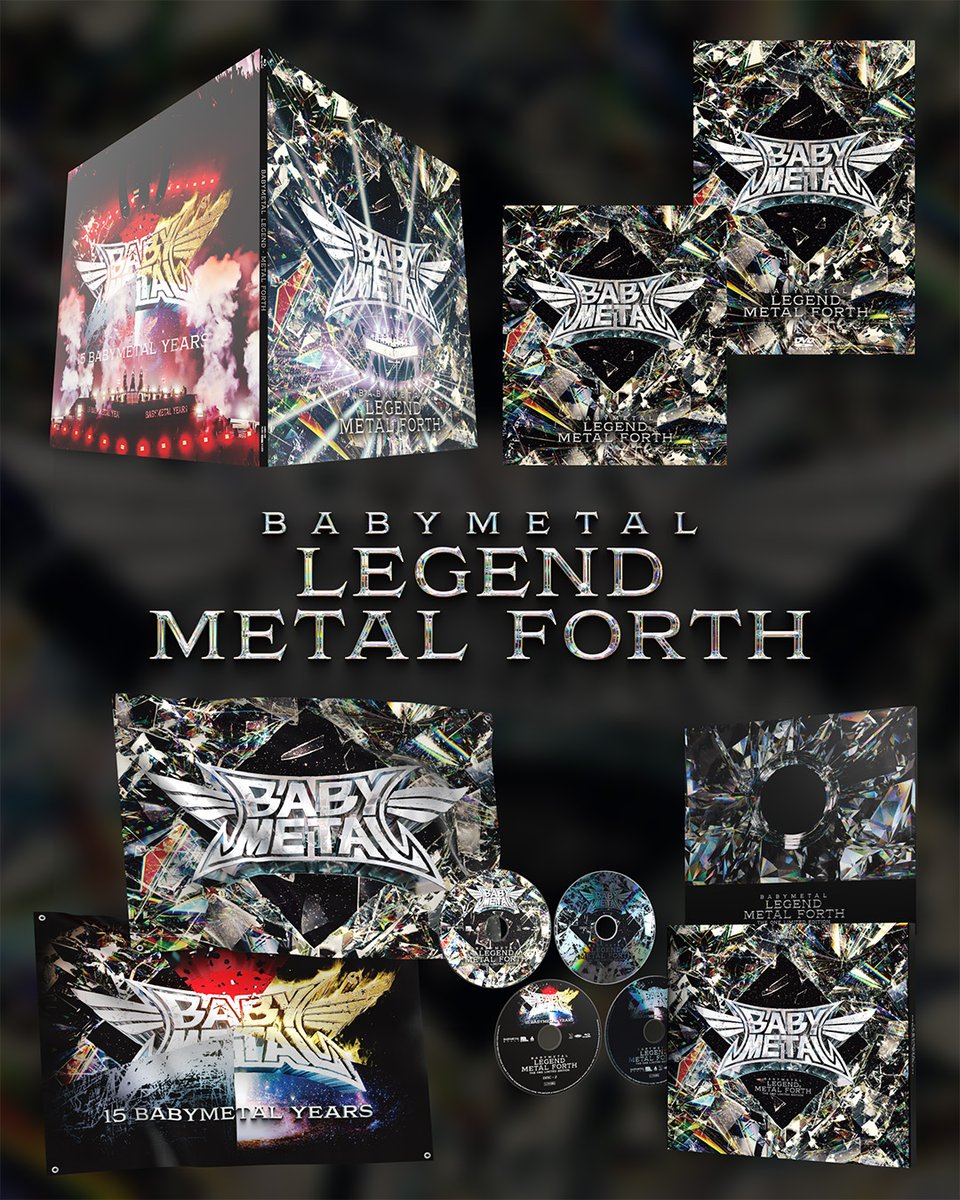 BABYMETAL_JAPAN's tweet photo. 12.23(水)に結成15周年の集大成として2026年1月に開催された、さいたまスーパーアリーナ公演のライブ映像作品 
Blu-ray & DVD「LEGEND - METAL FORTH」の発売が決定DEATH!!

各種ジャケット&購入特典ビジュアルを公開!!
https://t.co/e9vllPtGFr

💿ご予約はこちら
https://t.co/AQCPnRNdZc

#BABYMETAL #METALFORTH #SSA