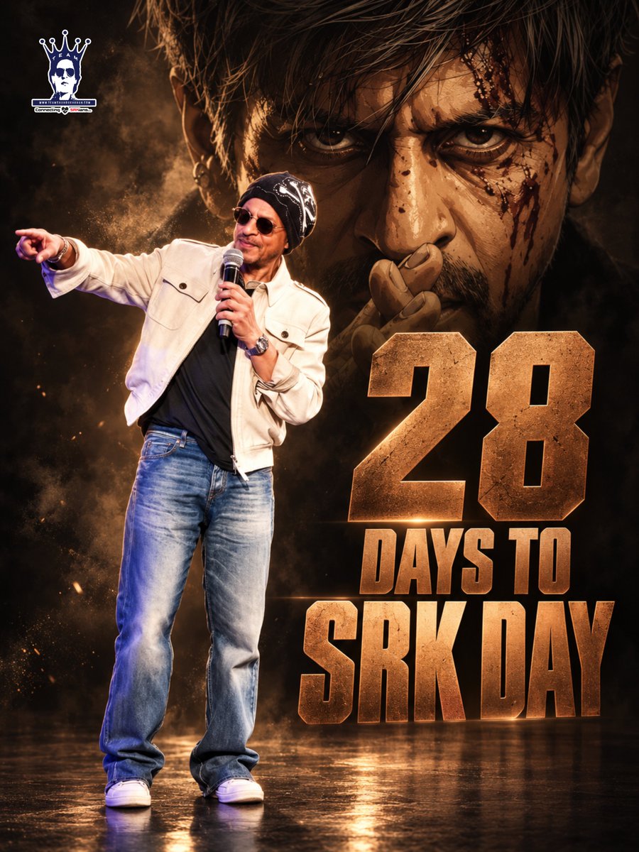 teamsrkfc's tweet photo. 👑 28 DAYS TO SRK DAY! ❤️‍🔥

The countdown to celebrating the one and only Shah Rukh Khan has officially begun! 🔥

The King’s Day is getting closer… and the excitement is only getting bigger! 🥳👑

28 Days. One King. Millions of Hearts. ❤️

@iamsrk

#ShahRukhKhan #SRKDay #TeamShahRukhKhan #King #SRK