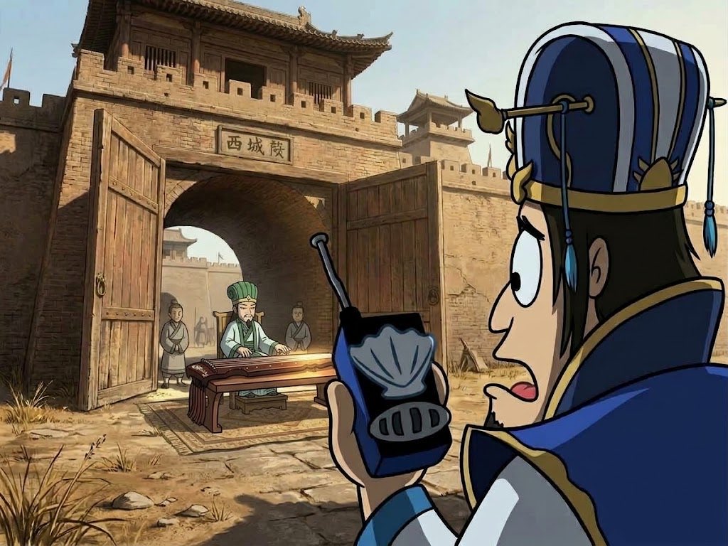 enkyledu's tweet photo. “He’s just playing a guqin… MENACINGLY” https://t.co/L97GqmoWGf