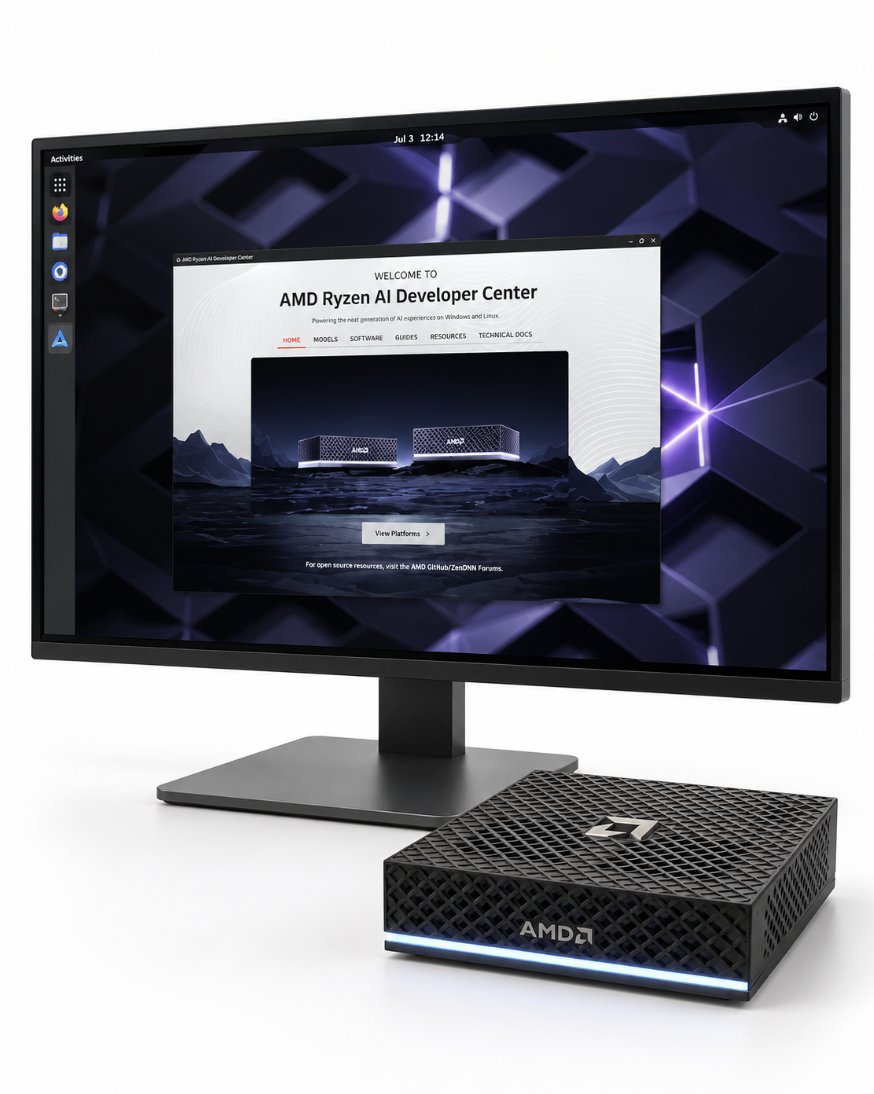 twtayaan's tweet photo. AMD quietly built its own Linux distro for AI developers.

And it’s not just Ubuntu with AMD branding.

It’s called the Ryzen AI Developer Platform OS, and AMD built it specifically for its Ryzen AI Halo hardware.

AMD built it on Debian instead of using a stock Linux distro. It comes with the drivers and AI tools already set up for Ryzen AI hardware.

The latest release now runs Linux 7.2.7 with ROCm 10.0 and includes tools like PyTorch, vLLM, llama.cpp and ComfyUI.

So AMD isn’t just shipping AI chips anymore.

It’s building the Linux stack developers use to actually run AI on them.

Source: https://t.co/sBCvJ34h5M