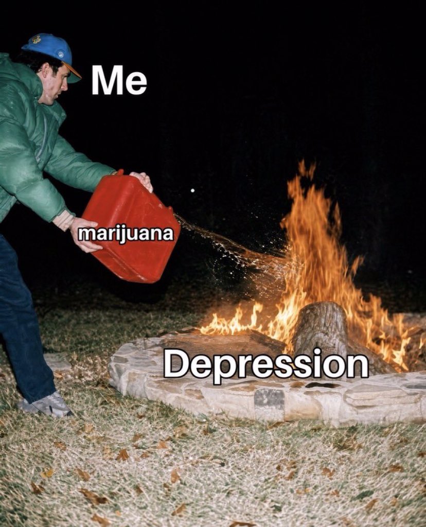 ozomataisaslut's tweet photo. a blunt a day keeps depression away https://t.co/SEuFzgfIzh