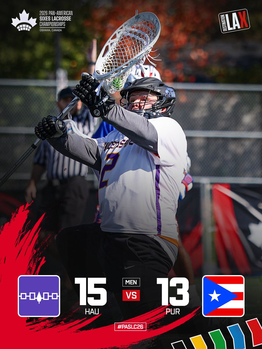WorldLacrosse's tweet photo. Warren Hill stood tall in a game that was never beyond two goals, making 13 stops - including five in the decisive fourth quarter - to steer the Haudenosaunee to bronze 🧱🥉

#PASLC26 #Lacrosse https://t.co/idwV6OuykQ