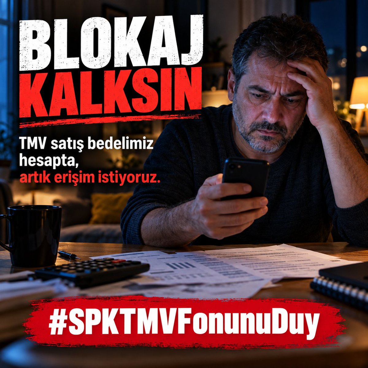 JohnGaltfzk1's tweet photo. TMV KİMSESİZ...
#TMV yatırımcısının parası neden kullanılamıyor? @spkgovtr @_cevdetyilmaz @memetsimsek #SPKTMVFonunuDuy https://t.co/7MwiEHiaZ8