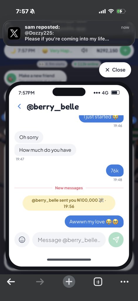 isaac__kun__'s tweet photo. As I tell  her my life story na once she press me 100k🤣 https://t.co/KOH3CuPXyw