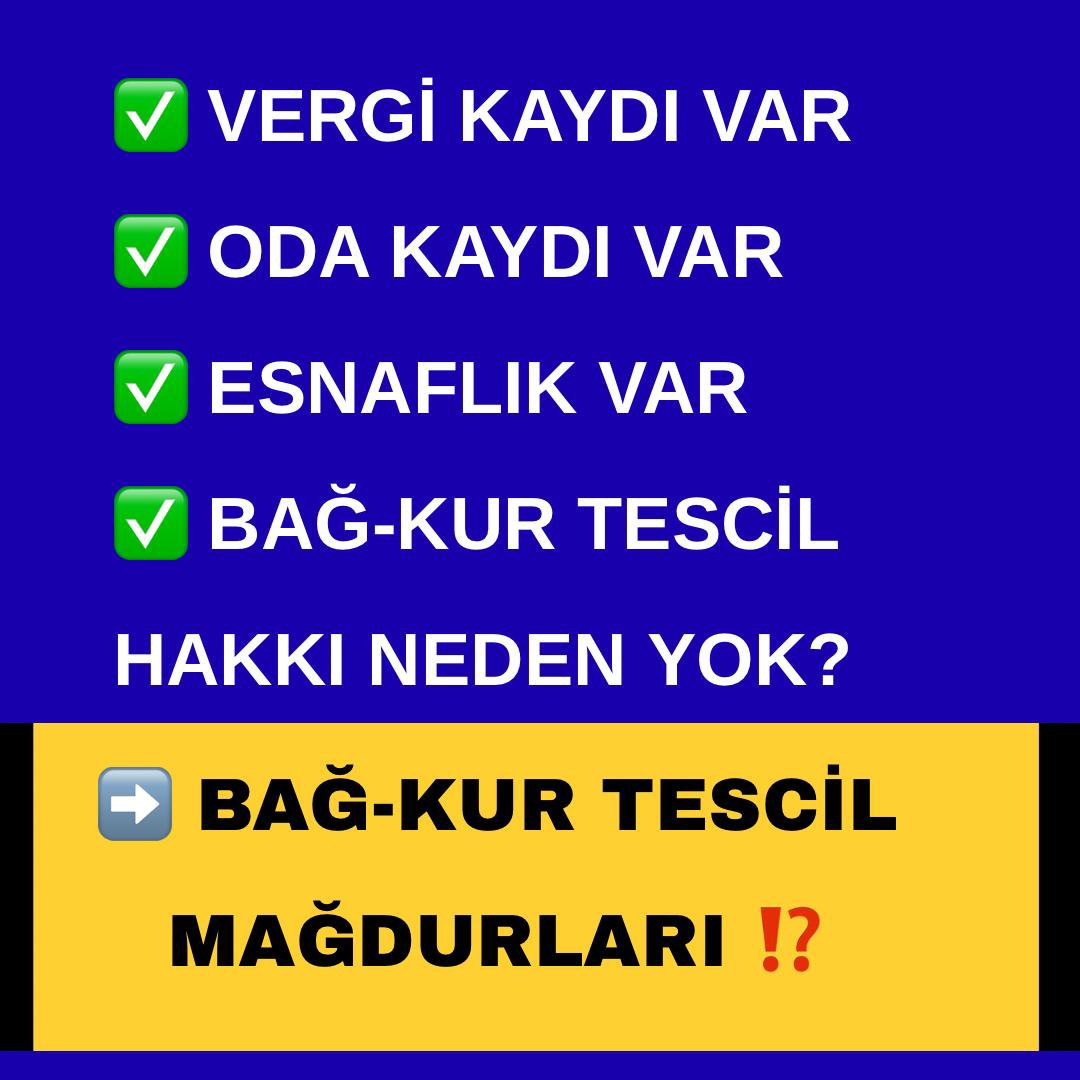Bozkurt_cet's tweet photo. @RTErdogan @Akparti 
Esnafın geçmiş hizmetleri yok sayıldığında, sosyal güvenlikte büyük bir adaletsizlik oluşur. #BağKurTESCİLMağdurları #4Ekim2000ÖncesiTESCİL #TESCİLİVerGönlümüzüAl

@farukkilic47 @HikmetBasak_63 https://t.co/vgqrPeyFZa