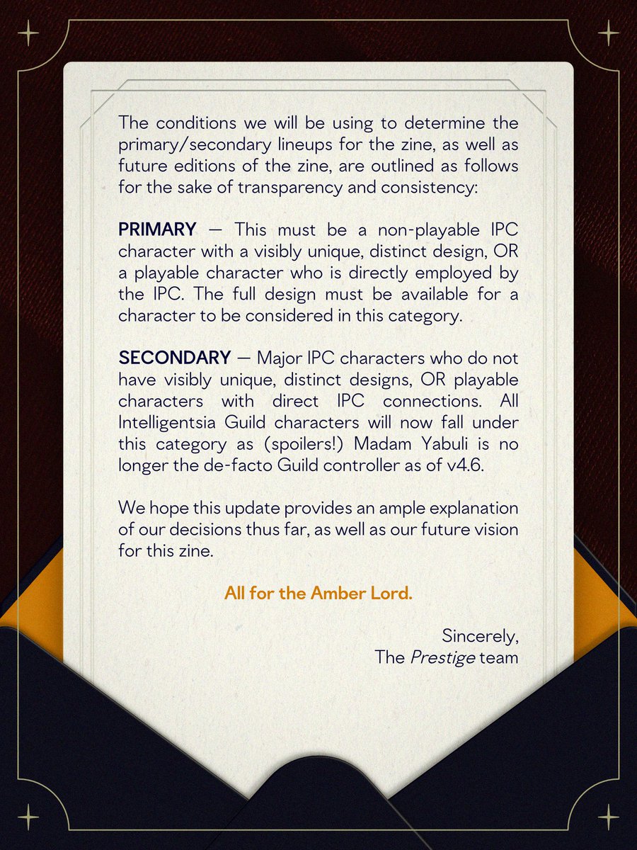 ipczine's tweet photo. 💎 MAJOR UPDATE💎 

Due to the recent patch updates, we have reassessed the scope of this project. Our statement below details our intentions for the PRESTIGE project to span across multiple editions. https://t.co/uh8NCSNMzR
