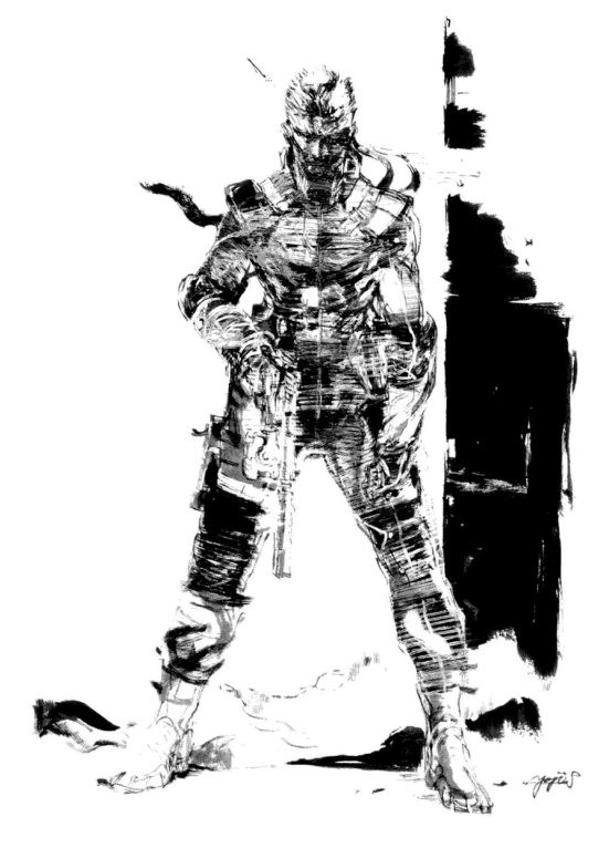 ShinkawaArt's tweet photo. Solid Snake artwork, for Metal Gear Solid (1998). https://t.co/gxlMA5Cd3Y