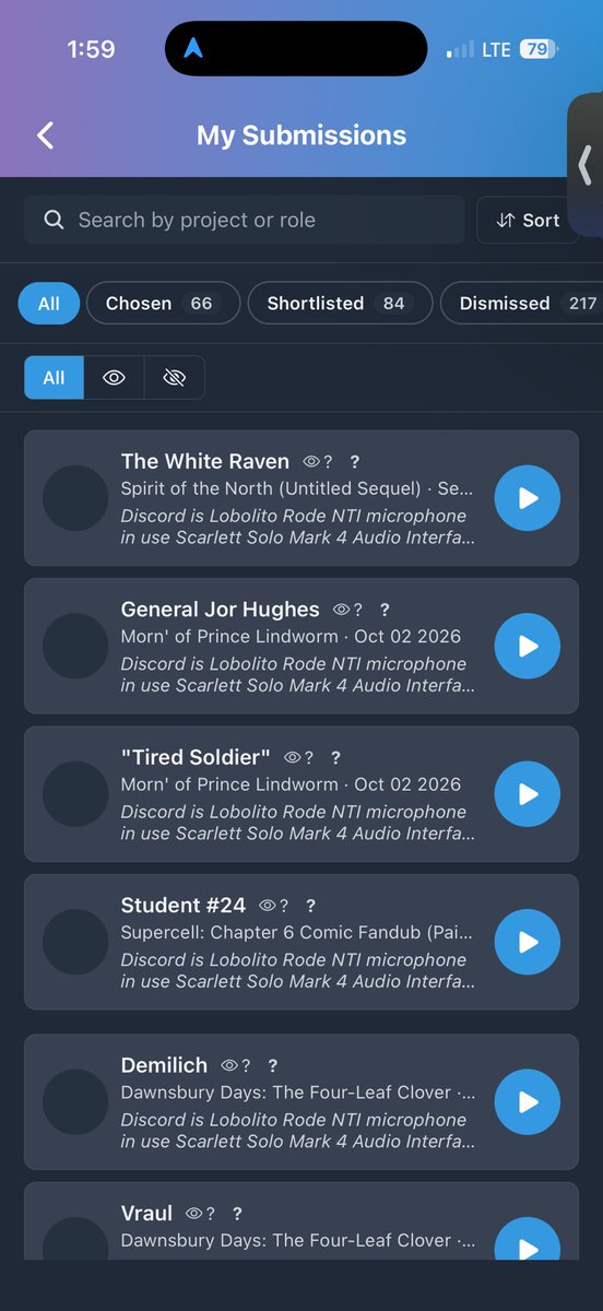 Nick_ManzoVA's tweet photo. So, one year ago, I began approaching voice acting as a serious profession, and, in that year, here are my CCC stats.

Conservatively, I’ve gotten around 70 parts, some of them got canceled, but that happens, I’ve made a ton of friends, I think I’ve established a reputation for reliability, and I’m thankful to see you all every day, my friends. 8 away from 1,600 now! Thank you all so much!