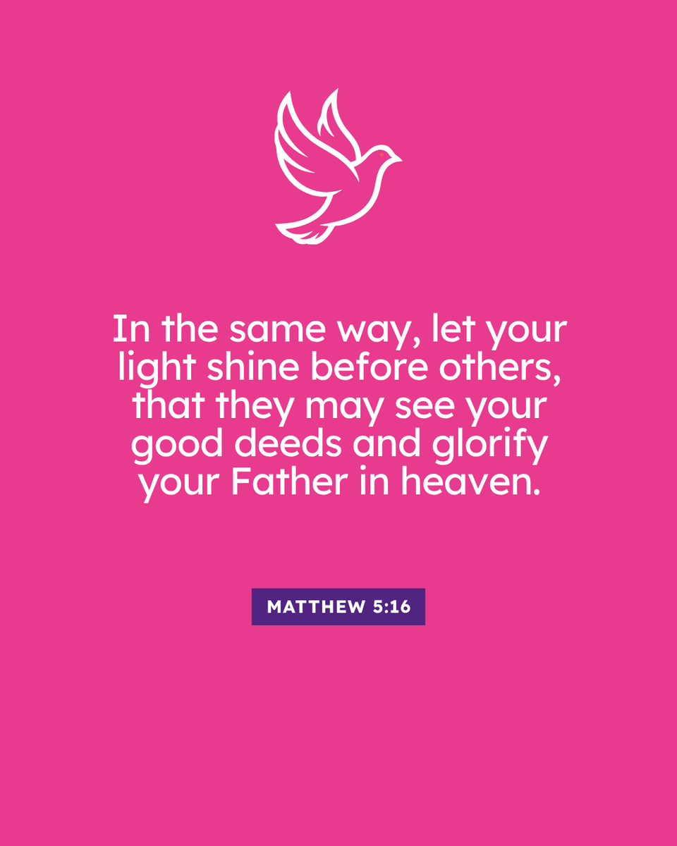 Hope1032's tweet photo. Small acts of kindness can point others to something bigger. Let your light shine. 🕊️
#VerseOfTheDay #Hope1032 https://t.co/Ea5w8amVS3