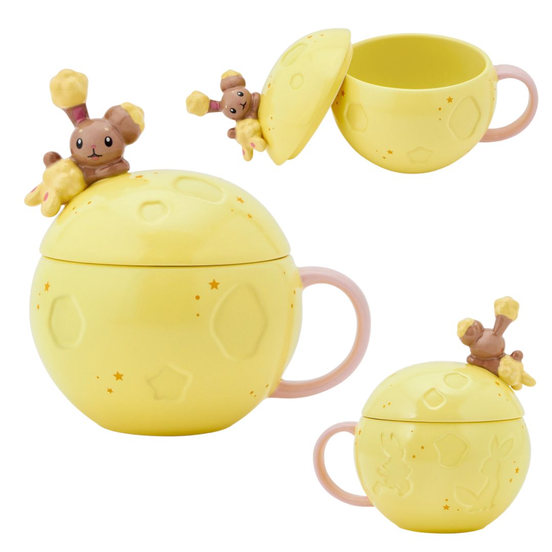 mecchaJP's tweet photo. 🐰 Buneary Says It’s Tea Time Under the Moon. 🌕 
Pokémon - Mug With Lid - Otsukimi Full Moon &amp; Buneary ✨️ Available at the link below!
🛑 https://t.co/2Ir7cOBjdC 

#Pokemon #Otsukimi #FullMoon #Buneary https://t.co/GfRe0OBg5Q