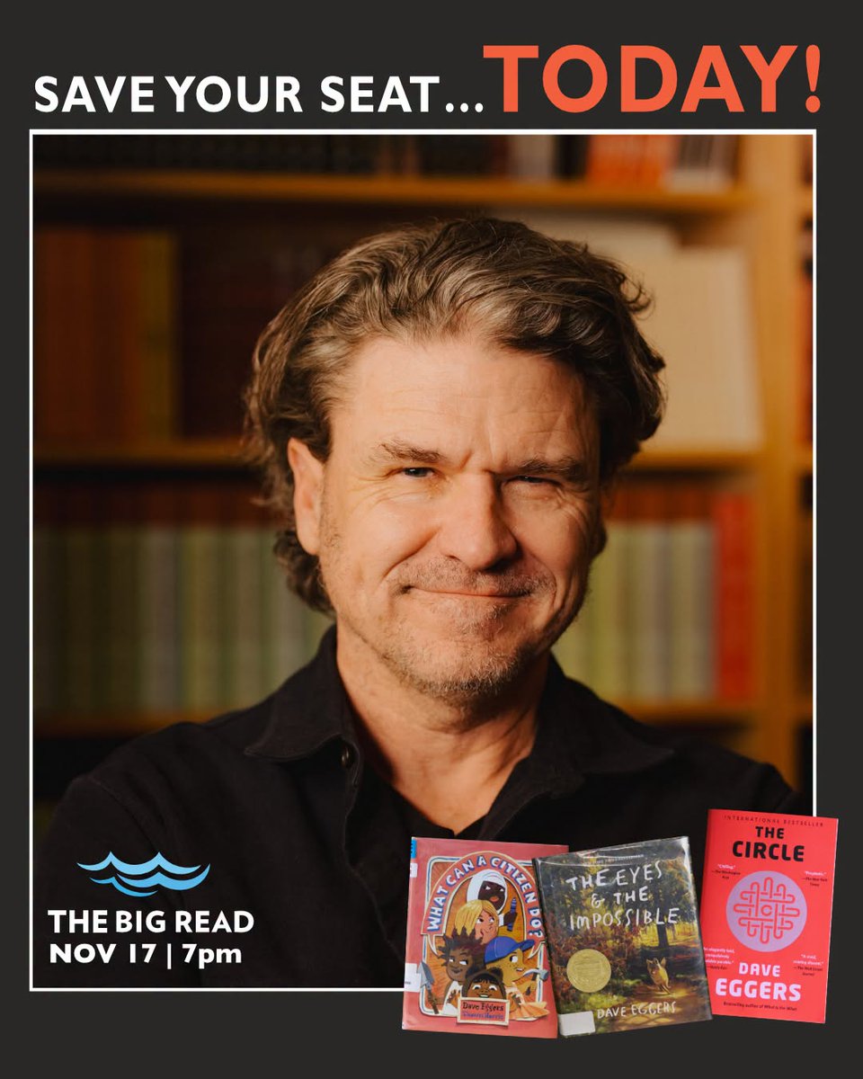 WGVUPublicMedia's tweet photo. We want you to know about this great event! This November, Dave Eggers is coming to Muskegon with Muskegon Area District Library for a FREE Author Talk! Learn more with the link!
#DaveEggers #TheBigRead https://t.co/8KqVXeWUJ5