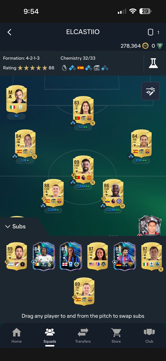 iAhmed___7's tweet photo. @sniper9990 @drstvv اول شي الكام لازم واحد يكون عنده اكثر من بلي ستايل في التمرير عشان تقدر توزع كور بكل اريحيه يعني لو تخلي فيتينها كام و تجيب نيفيز معاه بيكون شي حلو و كريراس قلب لأنه اسرع من تشاوميني و هذي تشكيلتي و بينا جتني من الجوائز  و من تجربه الشنكار مفيد جدا في المحاور خصوصا لو كان ذهبي https://t.co/a6XfKfSCt8