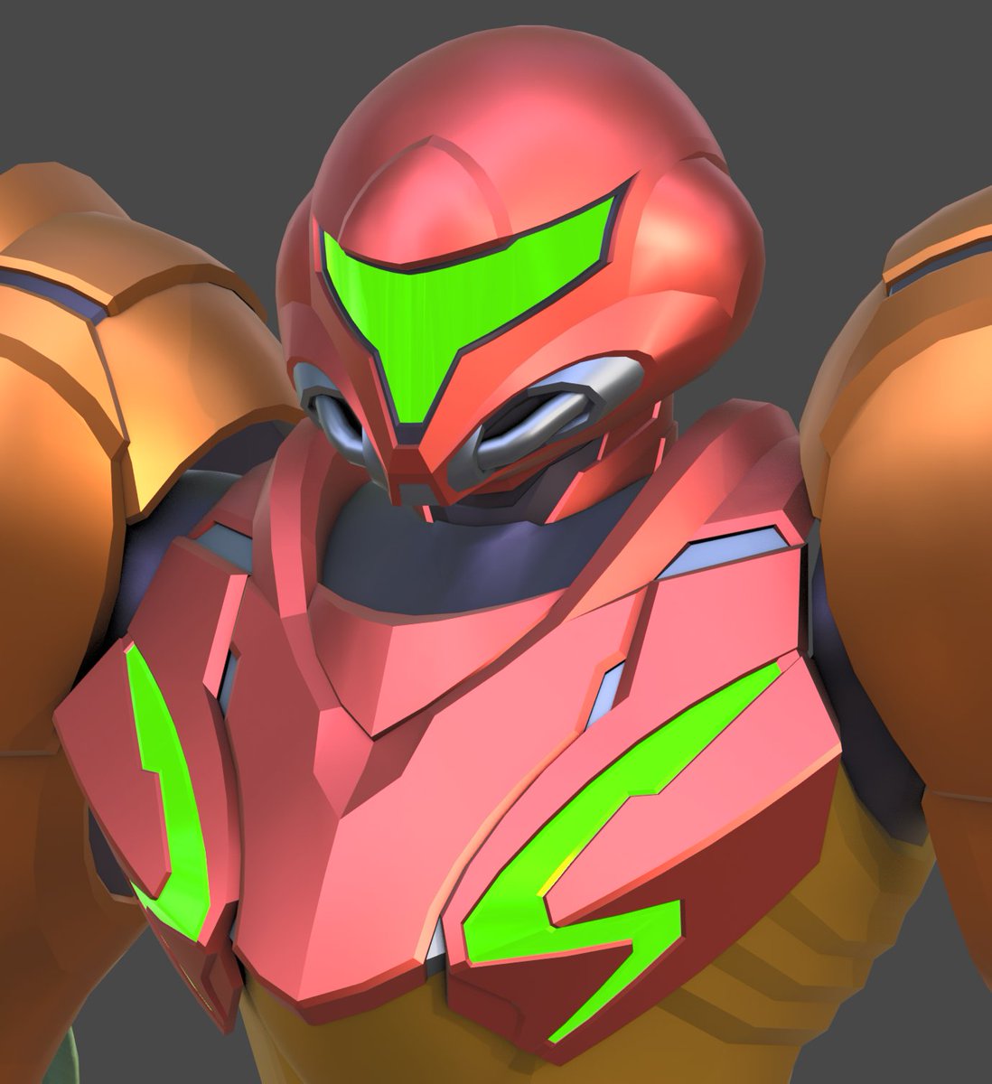 Noababoa's tweet photo. Helmet, neck armor and chest plate modifications done. #Metroid https://t.co/Mk892rEQQ4