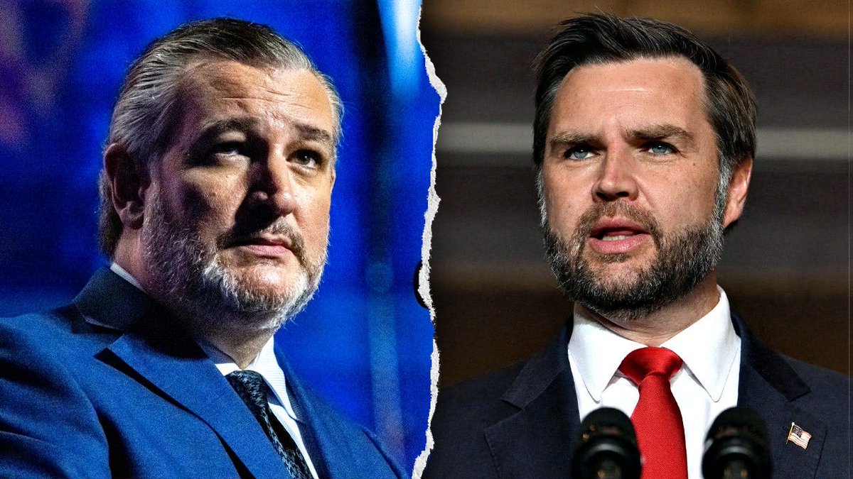 foxnewspolitics's tweet photo. FIRING BACK: Cruz says Vance is 'feeling insecure' after Vance claimed it was 'really obvious' the Texas senator is already running for president in 2028.

Both insist they are focused on helping Republicans win in the midterms.

Full story here https://t.co/RFfLxPzYk5 https://t.co/9qA8Ij6ddf