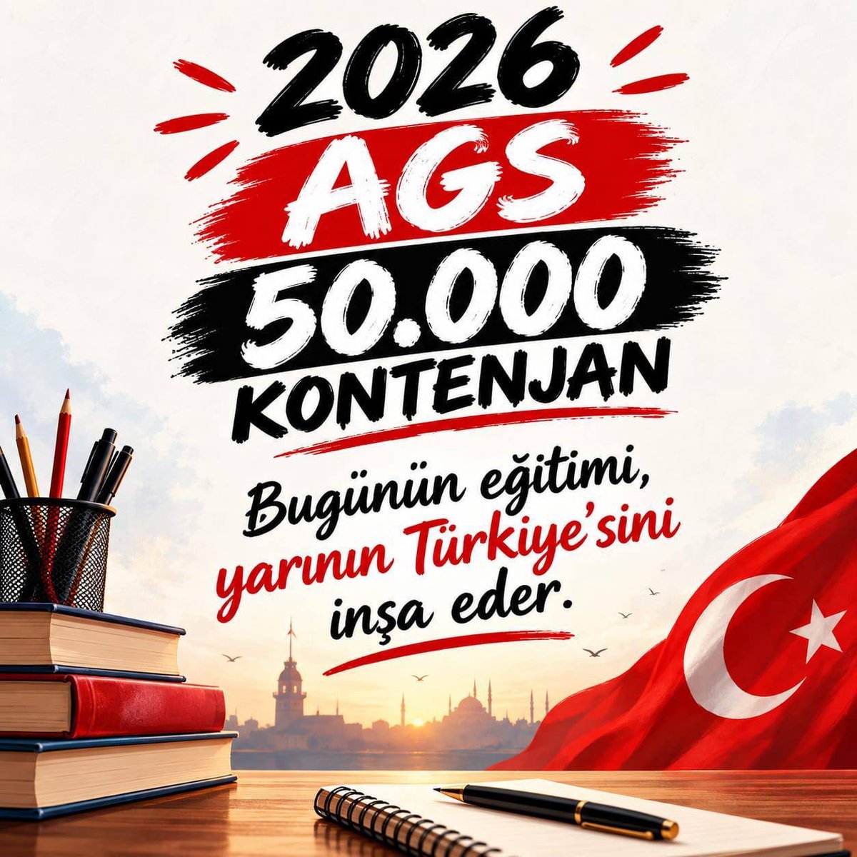ycancelebi's tweet photo. Genç öğretmenlerimizin enerjisiyle okullarımızın daha da güzelleşeceğine inancımız tamdır. 2026 AGS ve MAARİF MODELİ çerçevesinde 50 BİN KONTENJAN tahsisini rica ediyoruz.
@HMBakanligi @PrfDrFilizKilic @cbsbb
#AsrınAtamasıAGS https://t.co/jaZ3UhXLfg