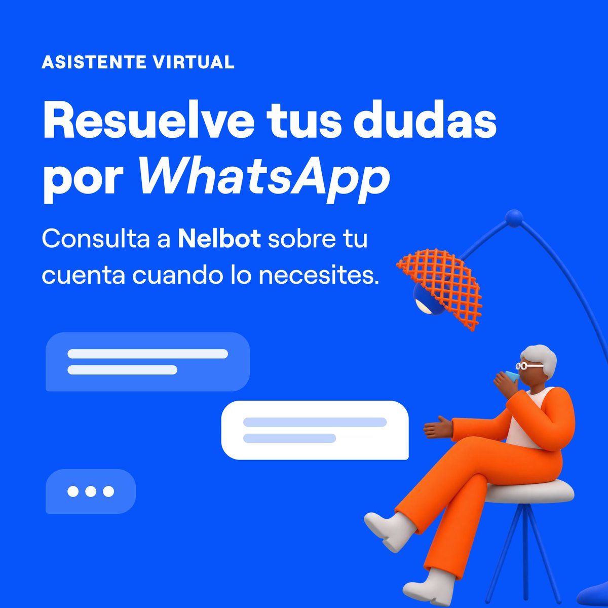 Enel_Informa_CL's tweet photo. ¿Tienes dudas sobre tu cuenta? Resuélvelas directamente por WhatsApp con Nelbot, sin necesidad de llamar.
👉 Escríbele aquí: https://t.co/YWvdrXyuLS
#EnelDistribución #Nelbot #eneldx https://t.co/AG5CJRoT16