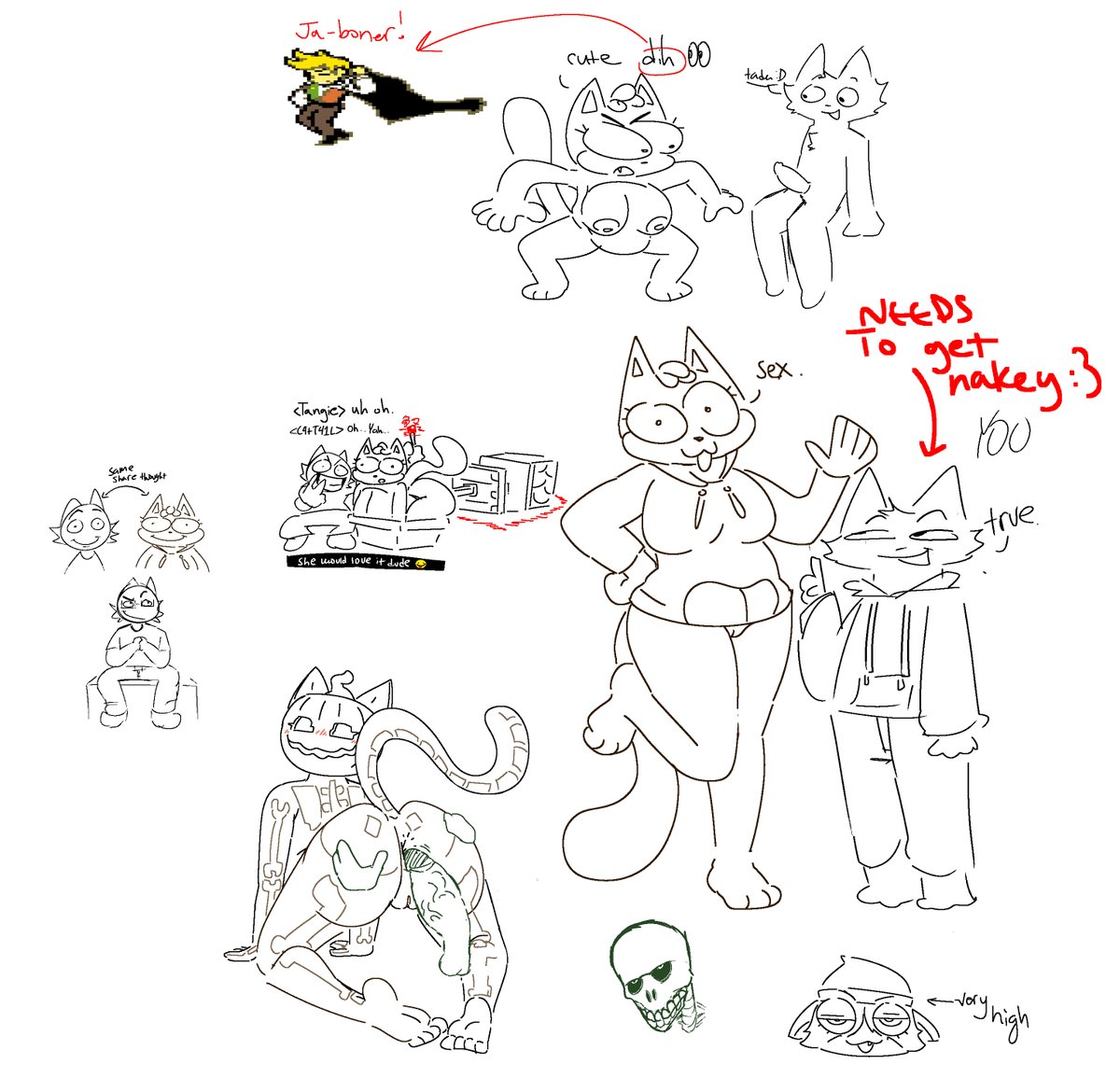 ArtTangieDrawz's tweet photo. So stupid little Magma doodles with @TheCattailed_ !
(featuring Tangie, of course :3) https://t.co/SBszvFEfVI